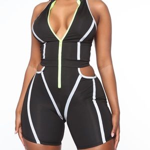 Neon accent jumpsuit